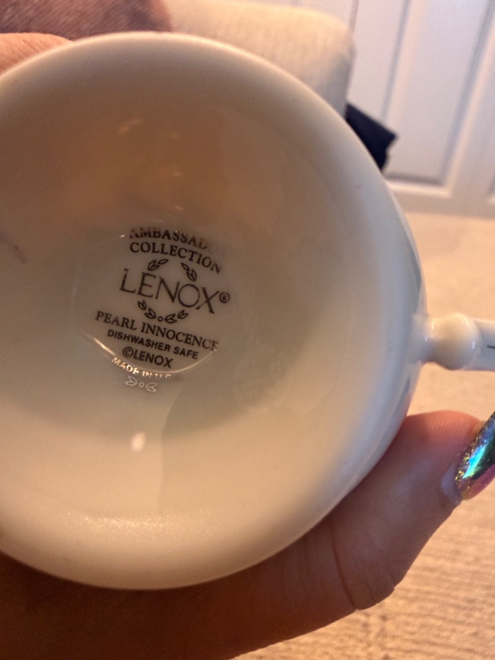 Lenox Pearl Innocence Coffee Cup and Saucer